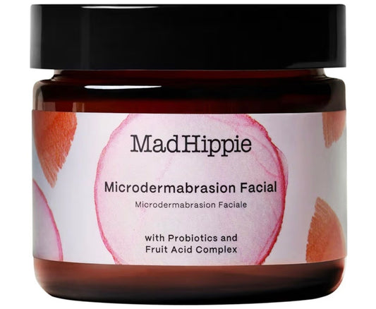 Mad Hippie MicroDermabrasion Facial - Exfoliating Face Scrub with Glycolic Acid, Mandelic Acid, AHA Complex & Hyaluronic Acid, 2.1 Fl Oz